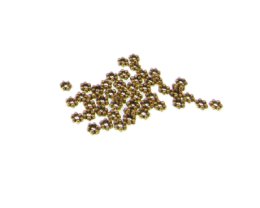(image for) 3mm Gold Metal Spacer Bead, approx. 50 beads