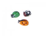 16 x 10mm Random Color Ladybug Lampwork Glass Bead, 6 beads 16 x 10mm Random Color Ladybug Lampwork Glass Bead, 6 beads