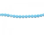 5mm Turquoise Pressed Glass Bead, 12" string 5mm Turquoise Pressed Glass Bead, 12" string