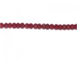 6 x 4mm Red Faceted Rondelle Glass Bead, 14" string 6 x 4mm Red Faceted Rondelle Glass Bead, 14" string