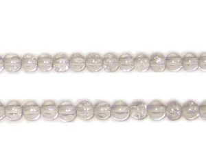 (image for) 4mm Crystal Round Crackle Glass Bead, approx. 105 beads