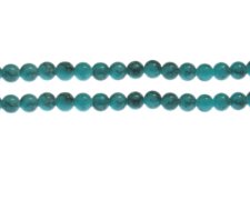 (image for) 6mm Aqua Marble-Style Glass Bead, approx. 72 beads