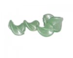 22 x 16mm Pale Green Twirl Foil Lampwork Bead, 5 beads 22 x 16mm Pale Green Twirl Foil Lampwork Bead, 5 beads