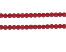 (image for) 6mm Red Sea/Beach-Style Glass Bead, approx. 41 beads