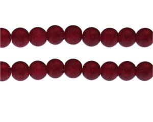 (image for) 10mm Red Crackle Frosted Glass Bead, approx. 17 beads