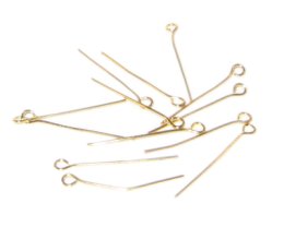 (image for) 1 inch Gold Eye Pins - approx. 120 pins