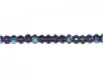 8 x 6mm Dark Purple AB Finish Faceted Rondelle Glass Bead, 13" s 8 x 6mm Dark Purple AB Finish Faceted Rondelle Glass Bead, 13" s