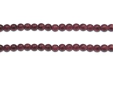 (image for) 6mm Eggplant Gemstone-Style Glass Bead, approx. 51 beads