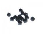 Approx. 0.5oz. Gunmetal Faceted Cube Glass Bead Approx. 0.5oz. Gunmetal Faceted Cube Glass Bead