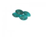 14mm Aqua Foil Lampwork Glass Bead, 5 beads 14mm Aqua Foil Lampwork Glass Bead, 5 beads