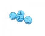 16mm Turquoise Faceted Glass Bead, 4 beads 16mm Turquoise Faceted Glass Bead, 4 beads