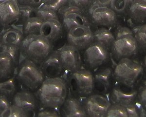 (image for) 6/0 Deep Silver Opaque Glass Seed Beads, 1oz. bag