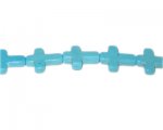 12 x 16mm Cross Turquoise Charm, approx. 10 charms 12 x 16mm Cross Turquoise Charm, approx. 10 charms