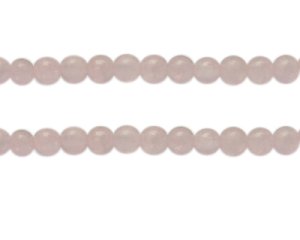 (image for) 8mm Rose Quartz Gemstone-Style Glass Bead, approx. 35 beads