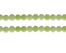 (image for) 8mm Lime Green Marble-Style Glass Bead, approx. 53 beads