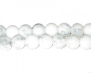 10mm Dalmation Jasper-Style Glass Bead, approx. 22 beads
