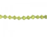 6mm Apple Green Bi-cone Fire Polish Glass Bead, 2 x 12" strings 6mm Apple Green Bi-cone Fire Polish Glass Bead, 2 x 12" strings