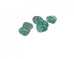 12mm Aqua Heart Lampwork Bead, 6 beads 12mm Aqua Heart Lampwork Bead, 6 beads