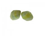 26mm Pale Green/Yellow Lampwork Glass Bead, 2 beads 26mm Pale Green/Yellow Lampwork Glass Bead, 2 beads