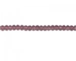 6 x 4mm Plum Faceted Rondelle Glass Bead, 14" string 6 x 4mm Plum Faceted Rondelle Glass Bead, 14" string