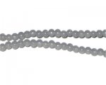 4mm Silver Jade-Style Glass Bead, approx. 100 beads