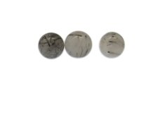 (image for) 14mm Rutilated Quartz Gemstone Bead, 3 beads