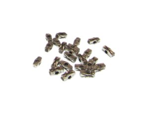 (image for) 6 x 4mm Silver Metal Spacer Bead, approx. 25 beads