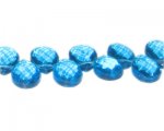 12 x 14mm Turquoise Faceted Drop Glass Bead, 16" string 12 x 14mm Turquoise Faceted Drop Glass Bead, 16" string