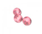 14mm Pink Rose Polymer Clay Bead, 10 beads 14mm Pink Rose Polymer Clay Bead, 10 beads