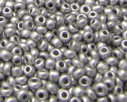 (image for) 11/0 Silver Metallic Glass Seed Bead, 1oz. Bag