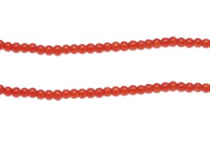 (image for) 4mm Burnt Orange Jade-Style Glass Bead, approx. 110 beads