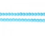 4mm Turquoise Glass Pearl Bead, approx. 113 beads 4mm Turquoise Glass Pearl Bead, approx. 113 beads