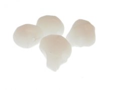 (image for) 22mm Milky White Skull Glass Bead, 4 beads