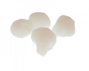 (image for) 22mm Milky White Skull Glass Bead, 4 beads