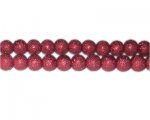 8mm Wine Rustic Glass Pearl Bead, approx. 56 beads