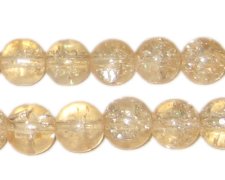 (image for) 10mm Champagne Crackle Bead, 8" string, approx. 21 beads