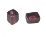 18 x 14mm Plum Foil Rectangle Handmade Lampwork Glass Bead, 4 be 18 x 14mm Plum Foil Rectangle Handmade Lampwork Glass Bead, 4 be
