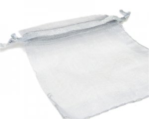(image for) 2.75 x 3.25" Silver Organza Gift Bag - 5 bags