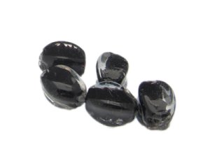(image for) 20 x 14mm Inner Black Lampwork Glass Bead, 5 beads