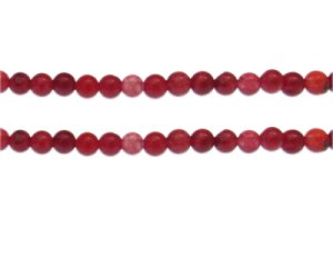 (image for) 6mm Deep Red Gemstone Bead, approx. 30 beads