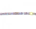 6 x 4mm Pink AB Finish Faceted Rondelle Glass Bead, 13" string 6 x 4mm Pink AB Finish Faceted Rondelle Glass Bead, 13" string