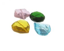 (image for) 22mm Random Faceted Glass Bead, 4 beads