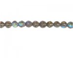 8mm Silver AB Finish Faceted Glass Bead, 14" string 8mm Silver AB Finish Faceted Glass Bead, 14" string