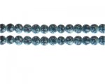 8mm Turquoise Spot Marble-Style Glass Bead, approx. 35 beads 8mm Turquoise Spot Marble-Style Glass Bead, approx. 35 beads