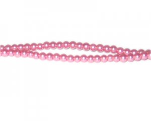 4mm Princess Pink Glass Pearl Bead, approx. 113 beads