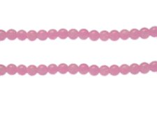 (image for) 6mm Pink Gemstone-Style Glass Bead, approx. 48 beads