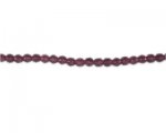 5mm Plum Faceted Glass Bead, 14" string 5mm Plum Faceted Glass Bead, 14" string