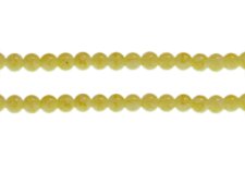 (image for) 6mm Yellow Marble-Style Glass Bead, approx. 68 beads