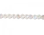 6mm Crystal Faceted Bi-cone Glass Bead, 13" string 6mm Crystal Faceted Bi-cone Glass Bead, 13" string