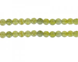 8mm Light Olivine Duo-Style Glass Bead, approx. 35 beads